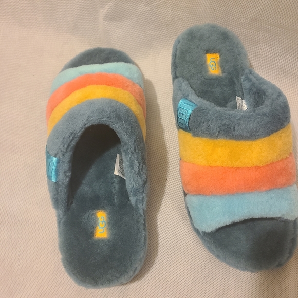 UGG Men\'s Fluff You Stripes Slipper Marine Blue main image 7